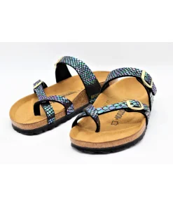 Birkenstock Mayari Shiny Snake Noir