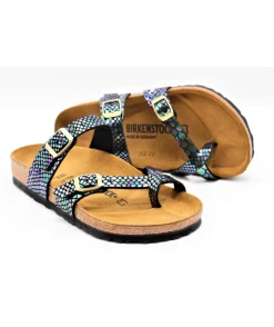 Birkenstock Mayari Shiny Snake Noir