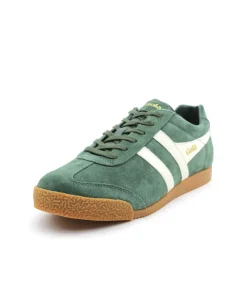 Gola Harrier Suede Evergreen Off White