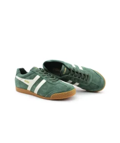 Gola Harrier Suede Evergreen Off White